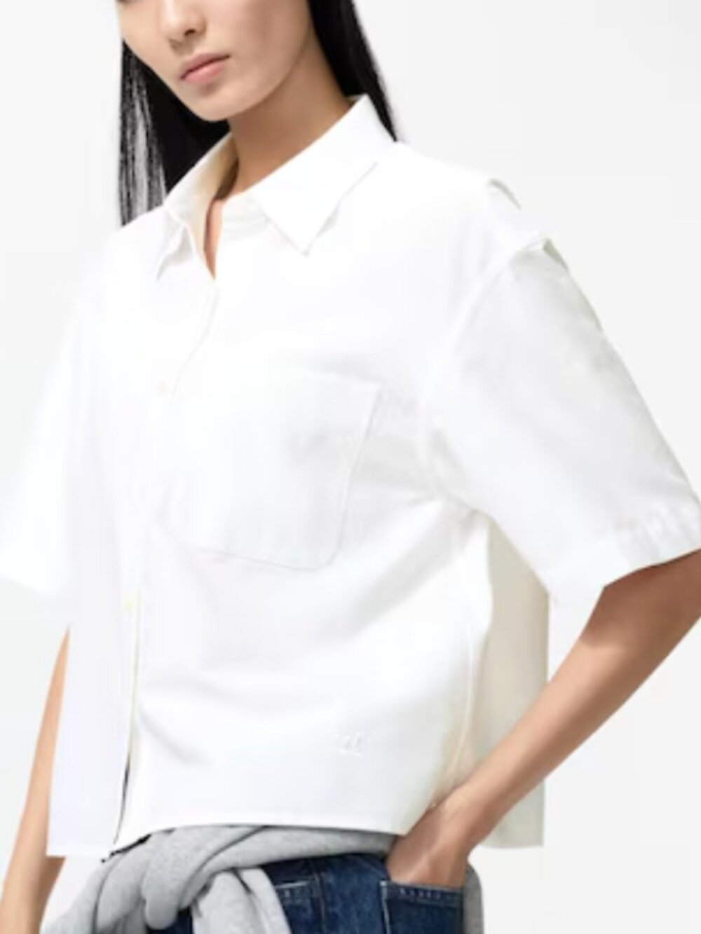 NWOT UNIQLO and JW ANDERSON Oxford Boxy Short Sleeve Shirt | White